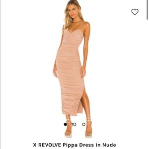 Elliatt X Revolve Pippa Dress in Nude SZ SMALL